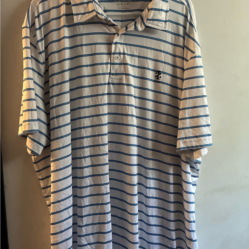 Izod Men's Polo with Blue Stripes size 2xl